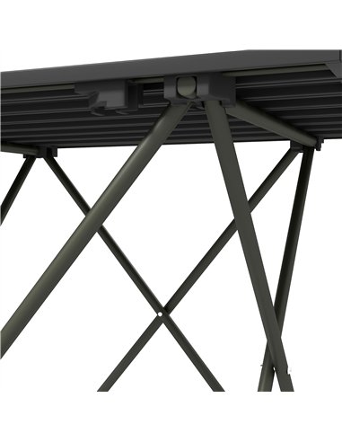 Outsunny Folding Camping Table, Lightweight Metal Picnic Table with Carry Bag, Foldable Table for Outdoor Camping, Picnic, Hikin