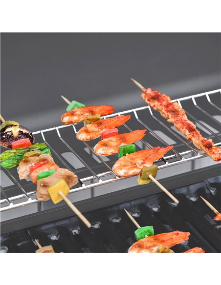 Outsunny 6+1 Burner Gas BBQ Grill, Outdoor Barbecue Trolley with Wheels, Warming Rack, Side Shelves, Cabinet, Thermometer for Ga - pic 126064 | FastDaddyshop