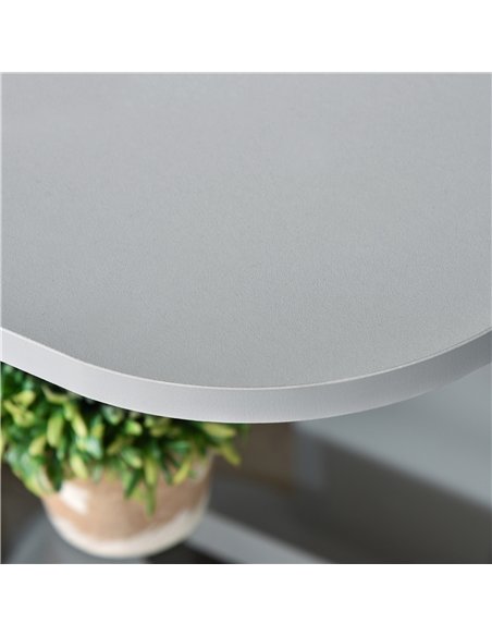 HOMCOM Modern Side Table Set of 2, Three Layer Bedside Table Nightstand with 2 Storage Shelves, for Living room, Bedroom, Grey - pic 126126 | FastDaddyshop