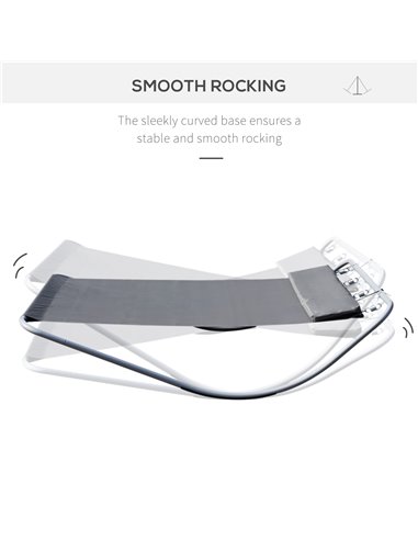 Outsunny Outdoor Double Rocking Bed Hammock-Grey