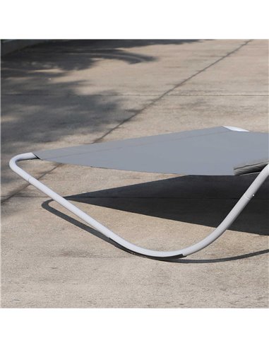 Outsunny Outdoor Double Rocking Bed Hammock-Grey