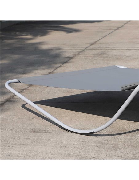 Outsunny Outdoor Double Rocking Bed Hammock-Grey - pic 12617 | FastDaddyshop