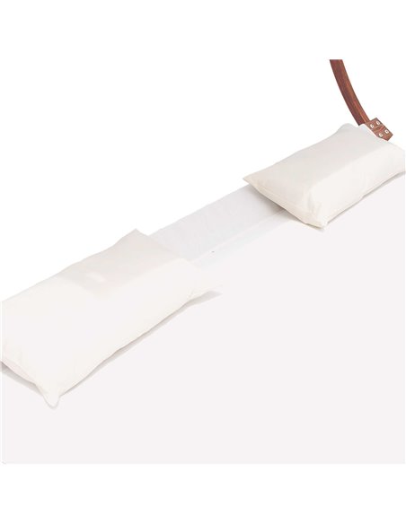 Outsunny Hammock Chaise Day Bed with Canopy Wooden Double Sun Lounger - Cream - pic 12625 | FastDaddyshop