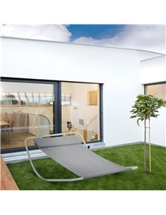 Outsunny Single Rocking Bed Hammock, Grey 2