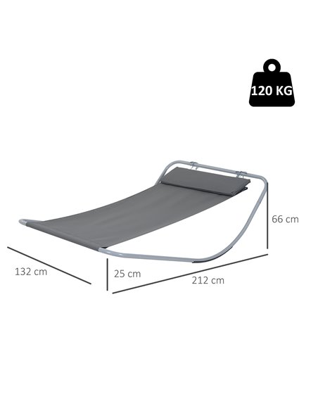 Outsunny Single Rocking Bed Hammock-Grey - pic 12627 | FastDaddyshop