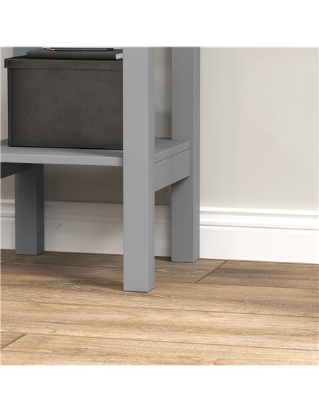 HOMCOM Set of Two Elegant Floral Cut-Out Side Tables - Grey - pic 126299 | FastDaddyshop