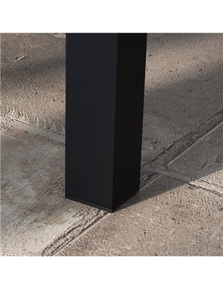 Outsunny 100cm x 60cm Aluminium Outdoor Coffee Table - Black - pic 126377 | FastDaddyshop