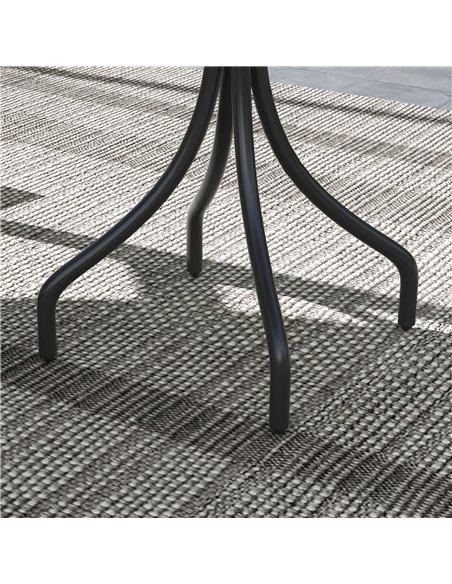 Outsunny Φ66cm Garden Side Table, Round Bistro Coffee Table, Outdoor Patio Table with Steel Frame and Slat Tabletop for Balcony  - pic 126398 | FastDaddyshop