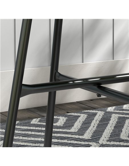 Outsunny Rattan Side Table, Round Outdoor Coffee Table, with Round PE Rattan and Tempered Glass Table Top for Patio, Garden, Bal - pic 126406 | FastDaddyshop