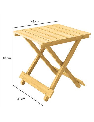 Outsunny Wooden Foldable Outdoor Coffee Table