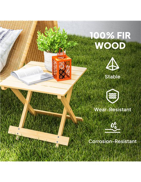 Outsunny Wooden Foldable Outdoor Coffee Table - pic 126431 | FastDaddyshop