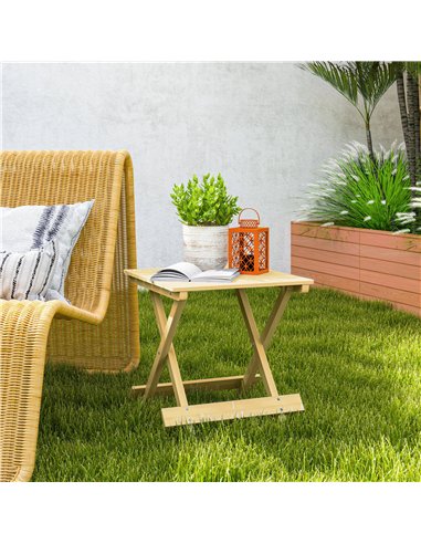 Outsunny Wooden Foldable Outdoor Coffee Table