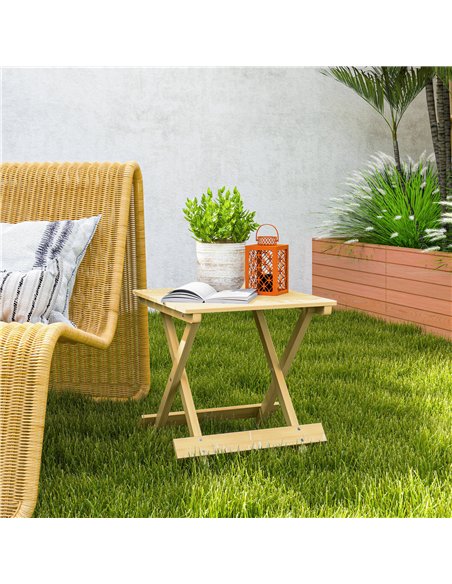 Outsunny Wooden Foldable Outdoor Coffee Table - pic 126433 | FastDaddyshop
