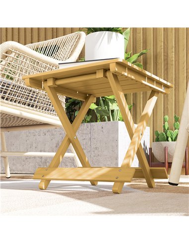 Outsunny Wooden Foldable Outdoor Coffee Table