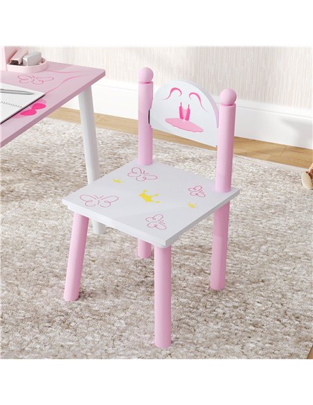 AIYAPLAY Princess Design Kids Table and Chairs Set for Activity, Art, Drawing, Toddler Table and Chairs Set for Playroom, Nurser - pic 126685 | FastDaddyshop