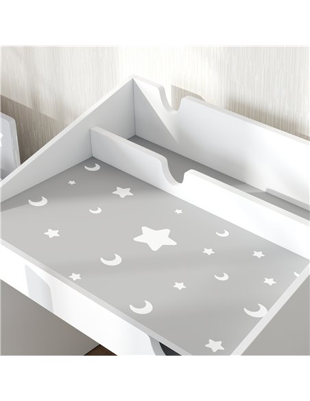 AIYAPLAY Children Study Table and Chair, Kids Desk and Chair Set with Storage, Pull-out Drawer, Gift for 3-6 Years Old - Grey - pic 126694 | FastDaddyshop