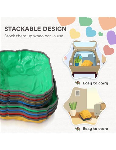 AIYAPLAY Balance Stepping Stones for Kids with Non-slip Bottom, Indoor Outdoor Obstacle Course for Ages 3-8 Years, Multicoloured