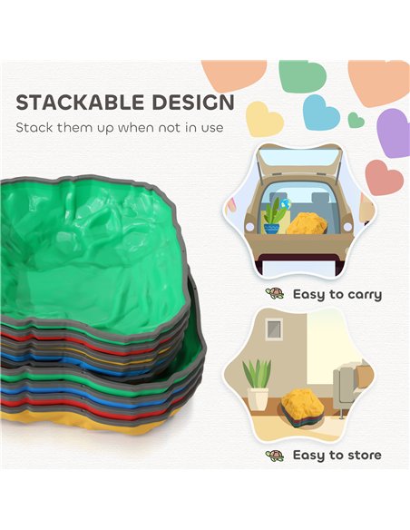 AIYAPLAY Balance Stepping Stones for Kids with Non-slip Bottom, Indoor Outdoor Obstacle Course for Ages 3-8 Years, Multicoloured - pic 126709 | FastDaddyshop