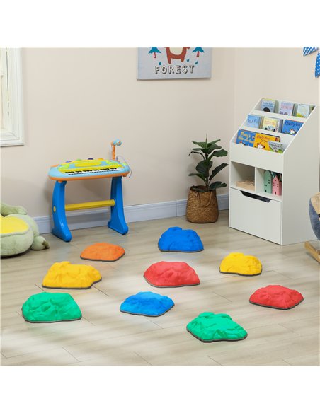 AIYAPLAY Balance Stepping Stones for Kids with Non-slip Bottom, Indoor Outdoor Obstacle Course for Ages 3-8 Years, Multicoloured - pic 126712 | FastDaddyshop