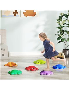 AIYAPLAY 6 PCS Balance Stepping Stones with Non-slip Edge, Indoor Outdoor Obstacle Courses for Kids Ages 3-8 Years, Multicoloure 2