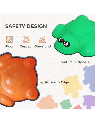 AIYAPLAY 6 PCS Balance Stepping Stones with Non-slip Edge, Indoor Outdoor Obstacle Courses for Kids Ages 3-8 Years, Multicoloure