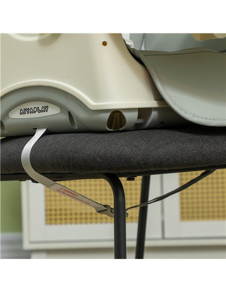 AIYAPLAY 3-in-1 Foldable High Chair for Babies, Toddlers, with Safety Harness, Washable Removable Seat Cushion, Tray, Grey - pic 126730 | FastDaddyshop