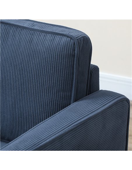 HOMCOM Small Two-Seater Corduroy Sofa - Blue - pic 126784 | FastDaddyshop