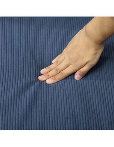 HOMCOM Small Two-Seater Corduroy Sofa - Blue