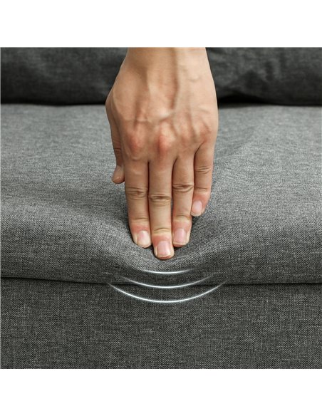 HOMCOM Two-Seater Pull-Out Sofa Bed - Grey - pic 126802 | FastDaddyshop