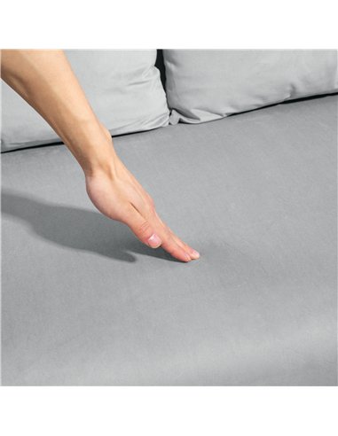 HOMCOM 4-in-1 Velvet-Feel Double Sofa Bed, with Pillows - Light Grey