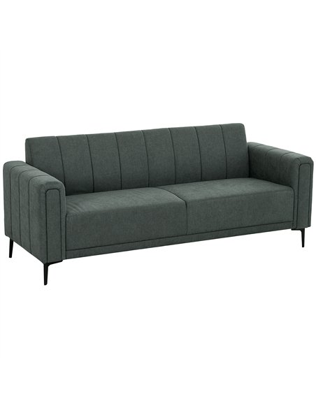 HOMCOM Three-Seater Relaxed Modern Sofa - Grey - pic 126903 | FastDaddyshop