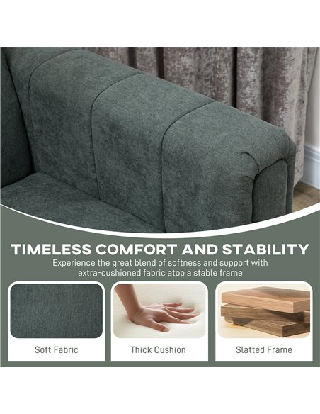 HOMCOM Three-Seater Relaxed Modern Sofa - Grey - pic 126908 | FastDaddyshop