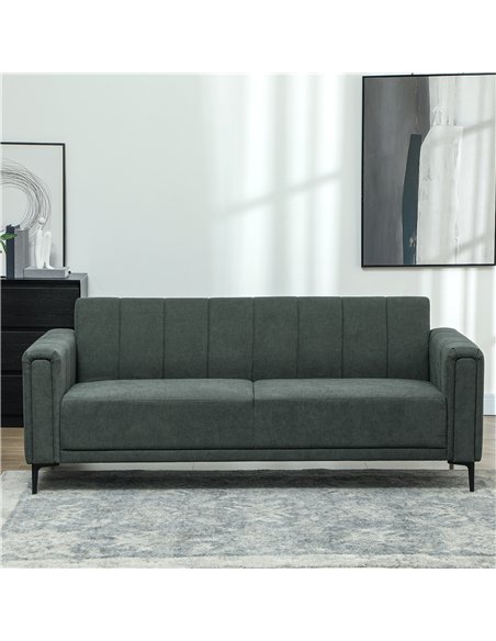 HOMCOM Three-Seater Relaxed Modern Sofa - Grey - pic 126909 | FastDaddyshop