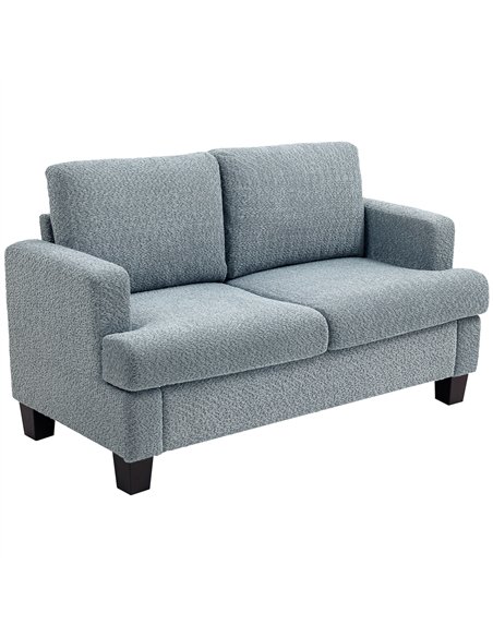 HOMCOM 2 Seater Sofa, 138 cm Loveseat Sofa with Removable Back Cushions, Chenille Fabric Small Couch Settee with S-springs for L - pic 126930 | FastDaddyshop
