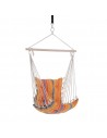 Outsunny Outdoor Hammock Hanging Rope Cushioned Chair, Orange