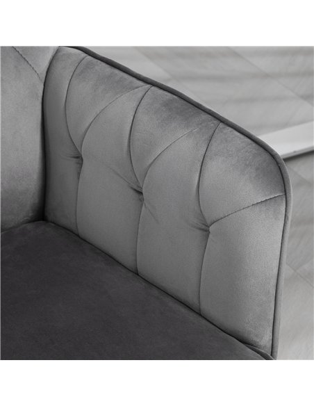 Vinsetto Linen Computer Chair with Armrest, Modern Swivel Chair with Adjustable Height, Dark Grey - pic 126982 | FastDaddyshop