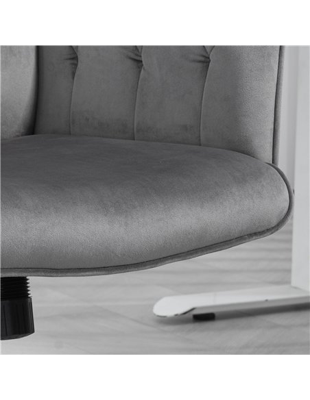 Vinsetto Linen Computer Chair with Armrest, Modern Swivel Chair with Adjustable Height, Dark Grey - pic 126983 | FastDaddyshop
