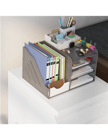 Vinsetto 3-Drawer Mobile Filing Cabinet with Pencil Tray, Steel Lockable Under Desk Drawers for Letter, A4 and Legal Size, Pre-A - pic 127010 | FastDaddyshop