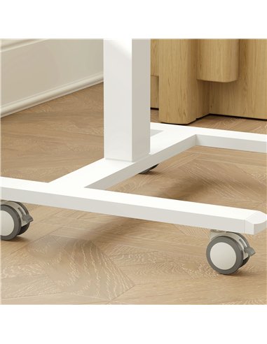Vinsetto 68-108cm Height Adjustable Work Desk - Wood-Effect/White