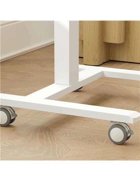 Vinsetto 68-108cm Height Adjustable Work Desk - Wood-Effect/White - pic 127018 | FastDaddyshop