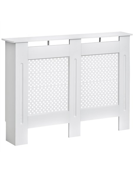 HOMCOM Wooden Radiator Cover Heating Cabinet Modern Home Furniture Grill Style White Painted (Medium) - pic 127038 | FastDaddyshop