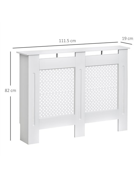 HOMCOM Wooden Radiator Cover Heating Cabinet Modern Home Furniture Grill Style White Painted (Medium) - pic 127040 | FastDaddyshop