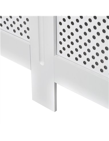 HOMCOM Wooden Radiator Cover Heating Cabinet Modern Home Furniture Grill Style White Painted (Medium)