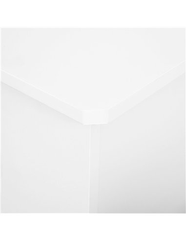 HOMCOM Radiator Cover, Modern MDF White Painted Cabinet with Horizontal Slats for Living Room, Bedroom, 172L x 19W x 81H cm