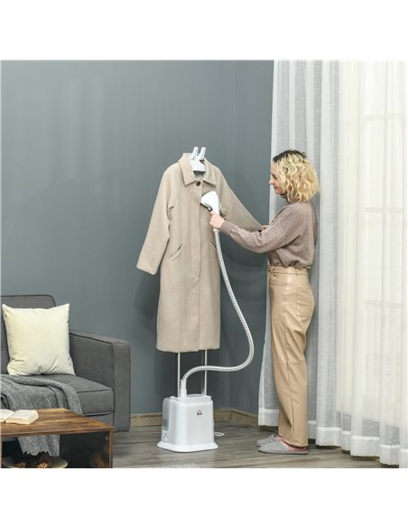 HOMCOM Upright Garment Clothes Steamer with 6 Steam Setting, 45s Fast Heat-up, 1.7L Water Tank and 45min Steamer, Wrinkle and Od - pic 127075 | FastDaddyshop