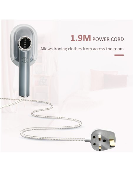 HOMCOM Clothes Steamer, 1200W Portable Handheld Garment Steamer for Home and Travel, Wrinkle Remover with Detachable Water Tank, - pic 127087 | FastDaddyshop