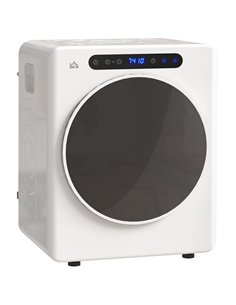 HOMCOM 4kg Vented Tumble Dryer, 1000W Compact Freestanding Front Tumble Dryer with Stainless Steel Tub, Timer, 6 Heat Settings, 