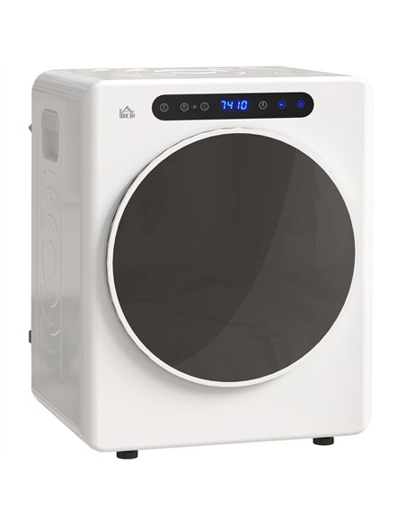 HOMCOM 4kg Vented Tumble Dryer, 1000W Compact Freestanding Front Tumble Dryer with Stainless Steel Tub, Timer, 6 Heat Settings,  - pic 127119 | FastDaddyshop