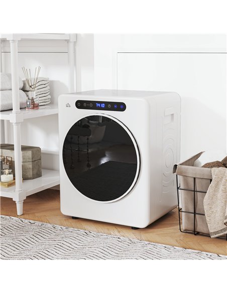HOMCOM 4kg Vented Tumble Dryer, 1000W Compact Freestanding Front Tumble Dryer with Stainless Steel Tub, Timer, 6 Heat Settings,  - pic 127120 | FastDaddyshop