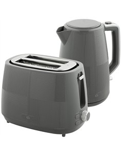 HOMCOM Kettle and Toaster Set, 1.7L 3000W Fast Boil Kettle & 2 Slice Toaster Kitchen Set with 7 Level Browning Controls, Defrost